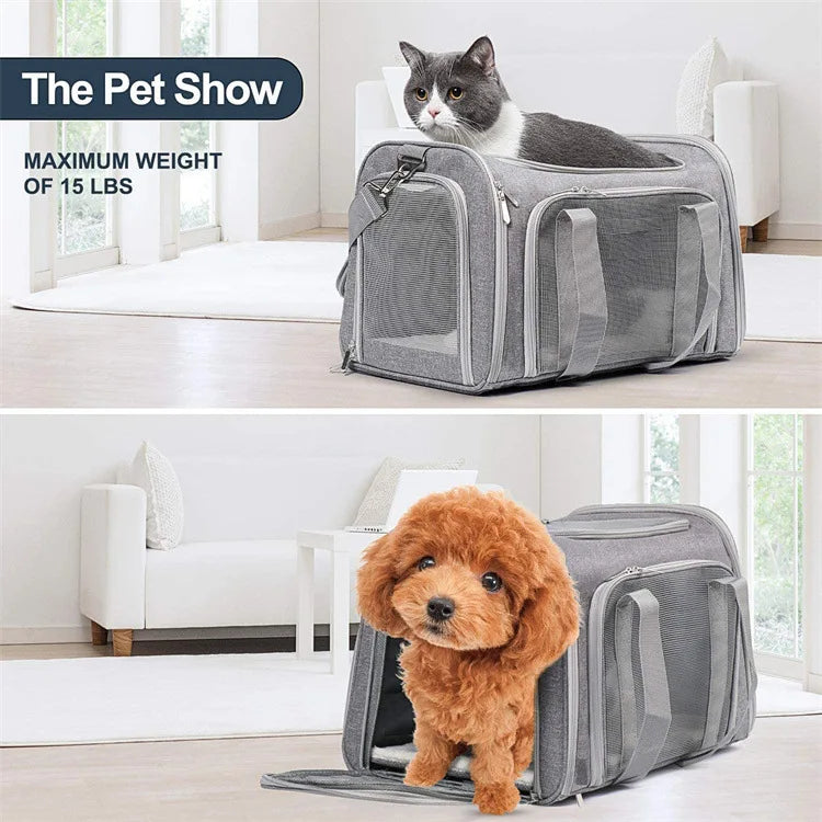 Pet Cat Charters Carry Bags Out Portable Large Capacity Pet Supplies Breathable Folding Large Space