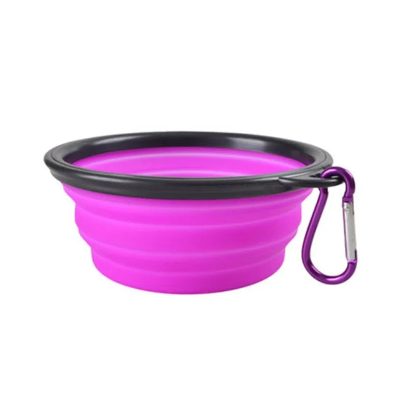 Portable Pet Food Bowl Durable TPR Bowl Cat and Dog Food Pet Silicone Collapsible Bowl Portable Travel Outdoor Water Food Bowl