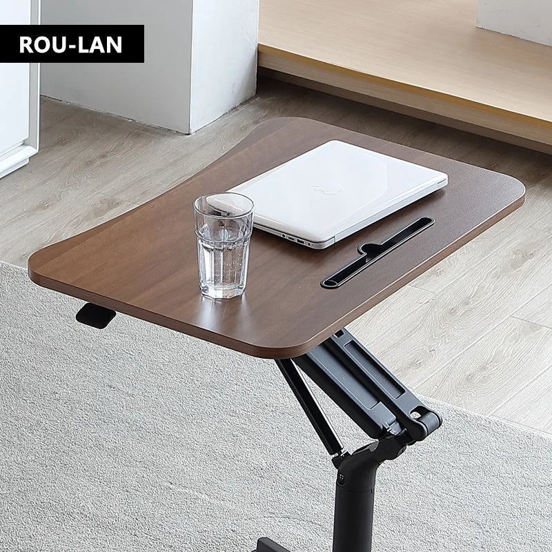 Pneumatic Lifting Table Standing Minimalist Conference Room Podium Table Sofa Bedside Movable Desk Business Classroom Lectern