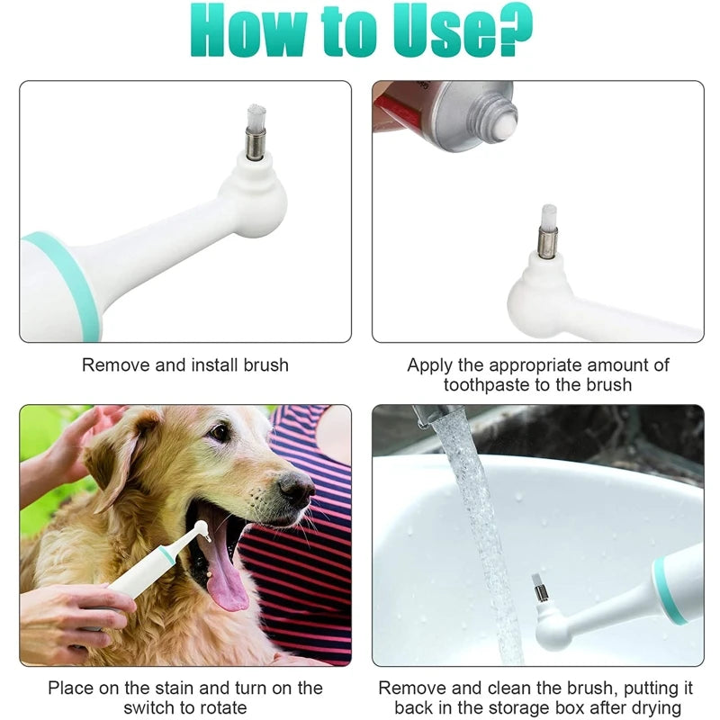 Puppy Dental for Scaler Care Cleaning Tools Kit for Pet Multiple Cleaning Modes Great Gift for Dog Stubborn Stains Clean