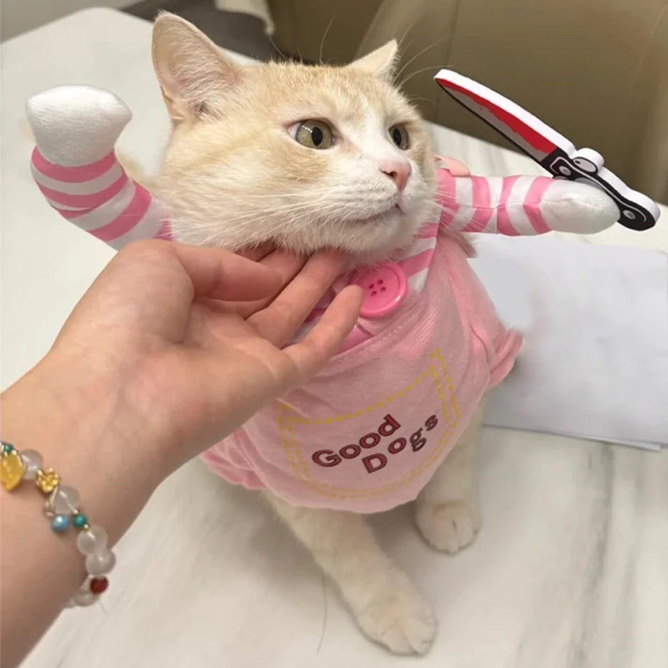 Cosplay Halloween Pet Costume For Small Medium Dogs Cats Funny Party Kitty Puppy Pet Jumpsuits Cute Pug Chihuahua Sphynx Clothes