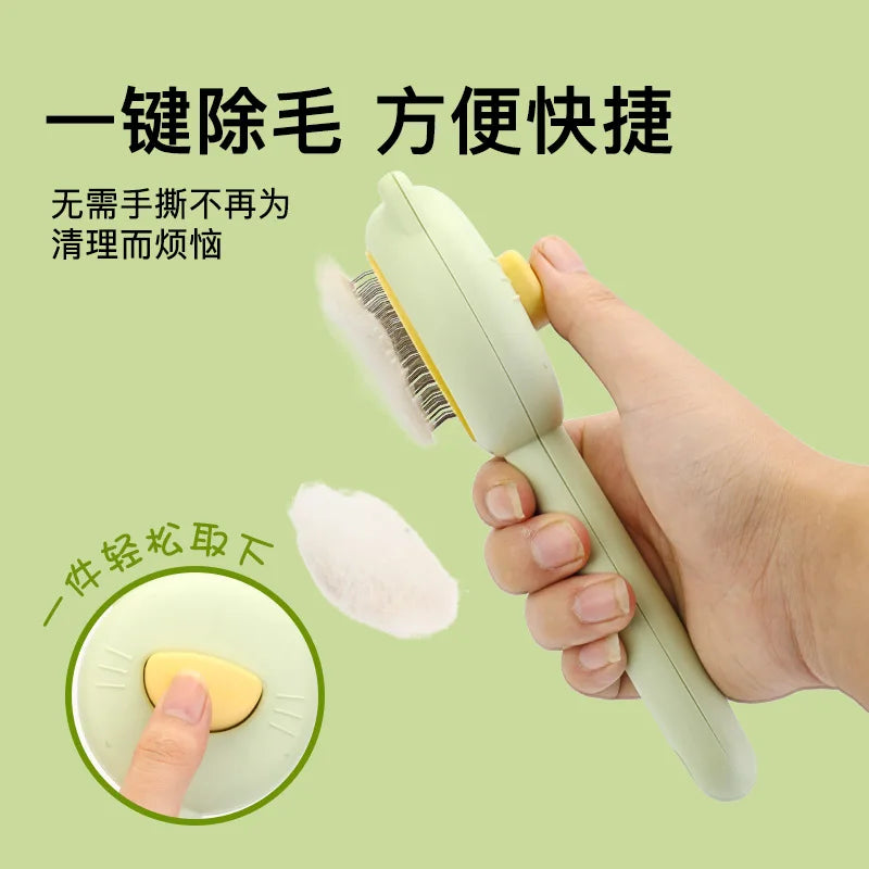 Pet Grooming Brush for Cats & Dogs,Tangle - Free Detangling & Loose Hair Removal, Perfect for Petting & Grooming