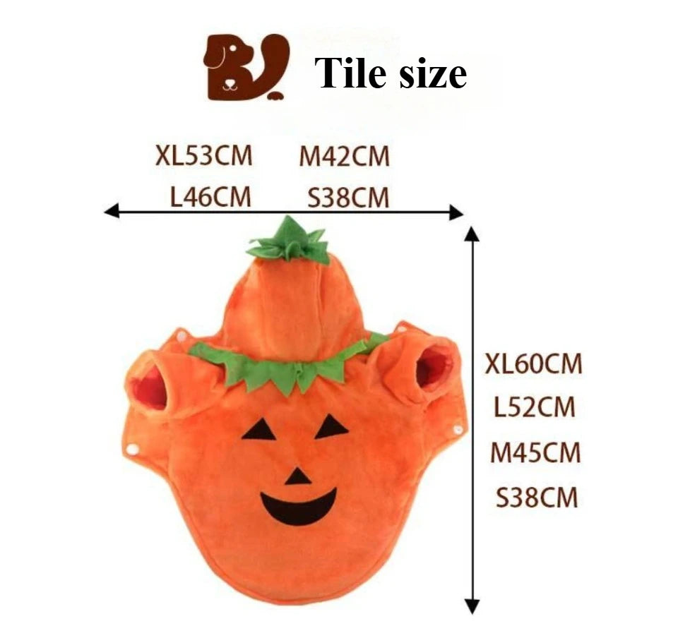 Fashion Pet Halloween Costumes Dog Cats Pumpkin Clothes Festival Suit Halloween Dog Fun Clothes Festivals Pet Dressing Supplies