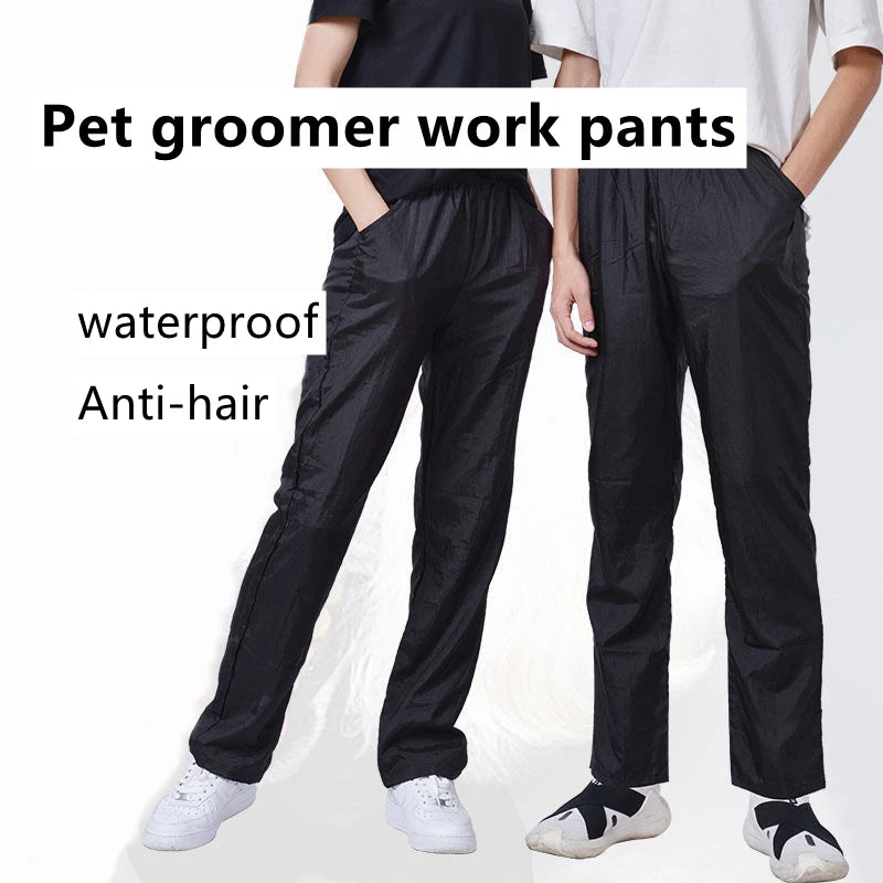 Pet Grooming Work Clothes Long Trousers Cropped Pants Waterproof Shorts Non Hair Stained Hair Salon Barber Shop Uniforms Y0517