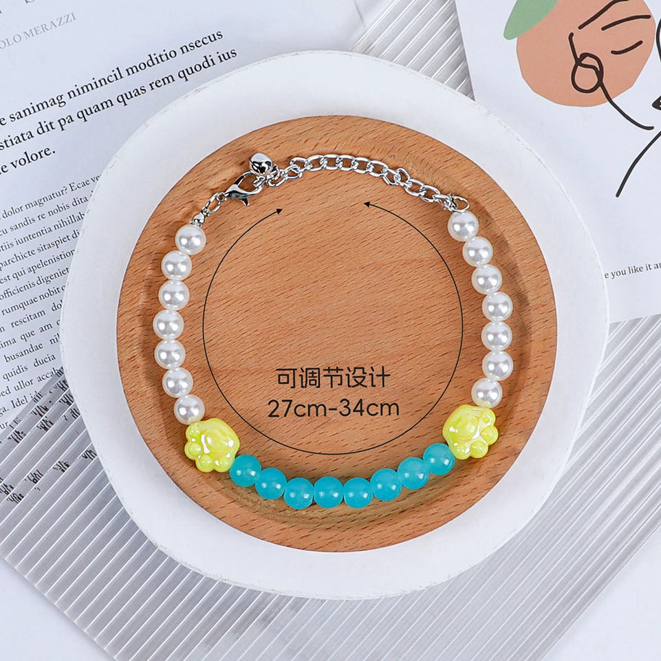 New Pet Accessories Pearl Necklace, Elegant Cute for Cats Small Dogs, Adjustable Safe Kitten Puppy Photo Props, Luxury Party