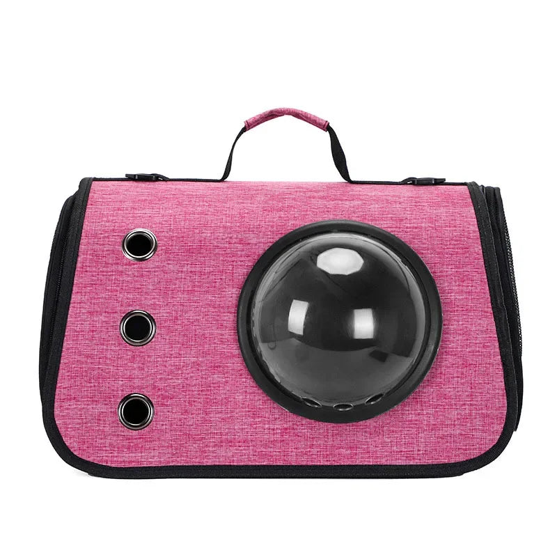 Portable Pet Travel Bag Transparent Foldable Breathable Cat Backpack Lightweight Handheld Tote Carrying Pets Travel Essential