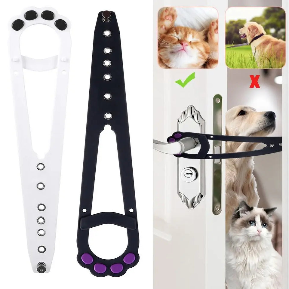 Pet Accessories ABS Cat Door Holder Adjustable Flex Pet Door Closer Dog Door Strap Black Flex-Door Strap Home
