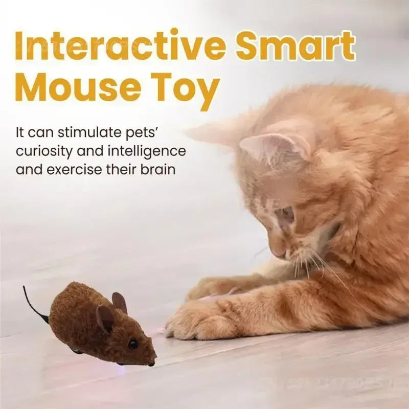 Pet Interactive Mouse Toy Plush Simulation Sound-Making Cat Boredom Relief Amusement Chew Toy Safe Durable Small Size Realistic