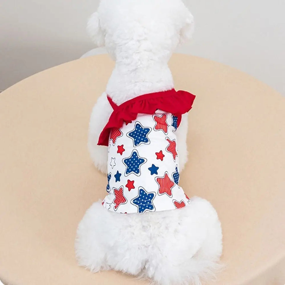 Fashion Cartoon Pattern Pet Summer Clothes Soft Thin Design Cat Suspender Skirt Breathable Pet Princess Dresses Summer