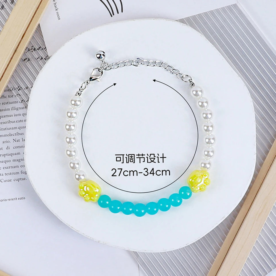 New Pet Accessories Pearl Necklace, Elegant Cute for Cats Small Dogs, Adjustable Safe Kitten Puppy Photo Props, Luxury Party