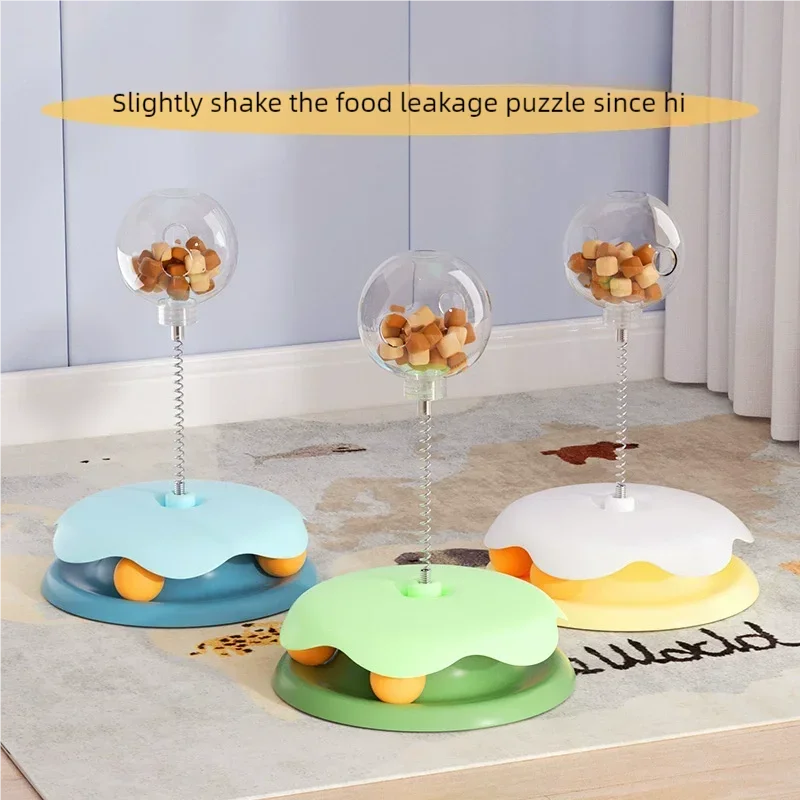 Pet Interactive Leakage Ball - Cat Turntable Toy - Food Dispenser for IQ Training for Dogs and Cats Pet Products Accessories