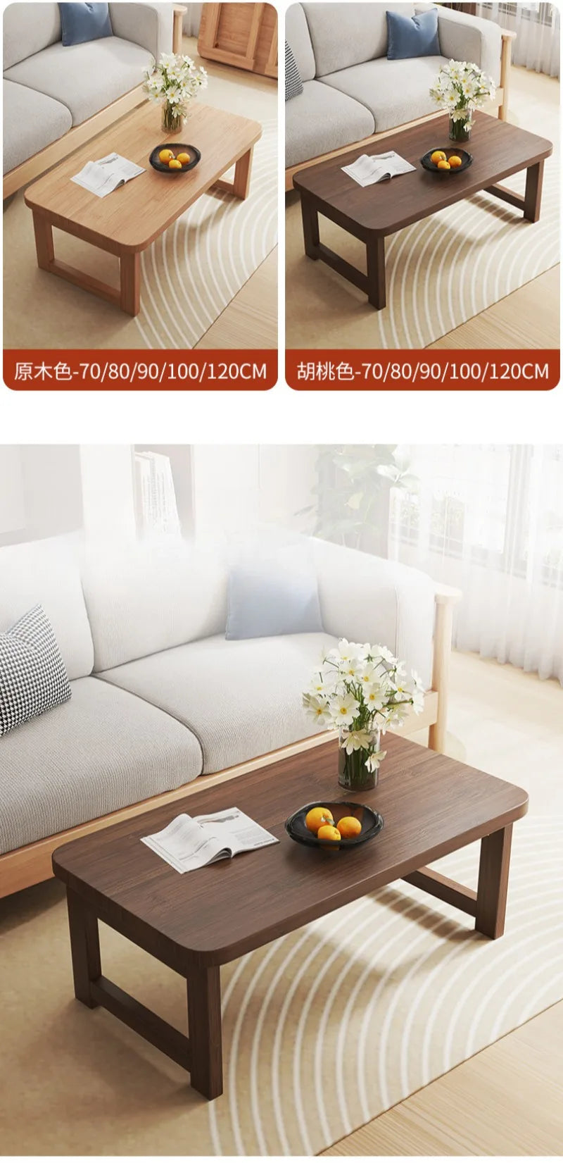 Folding End Table Family Living Room Small Coffee Table Bedroom Low Side Table Balcony Window Simple Multifunction Furniture