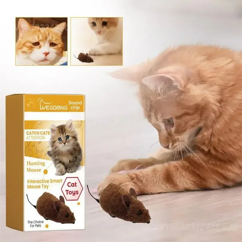 Pet Interactive Mouse Toy Plush Simulation Sound-Making Cat Boredom Relief Amusement Chew Toy Safe Durable Small Size Realistic