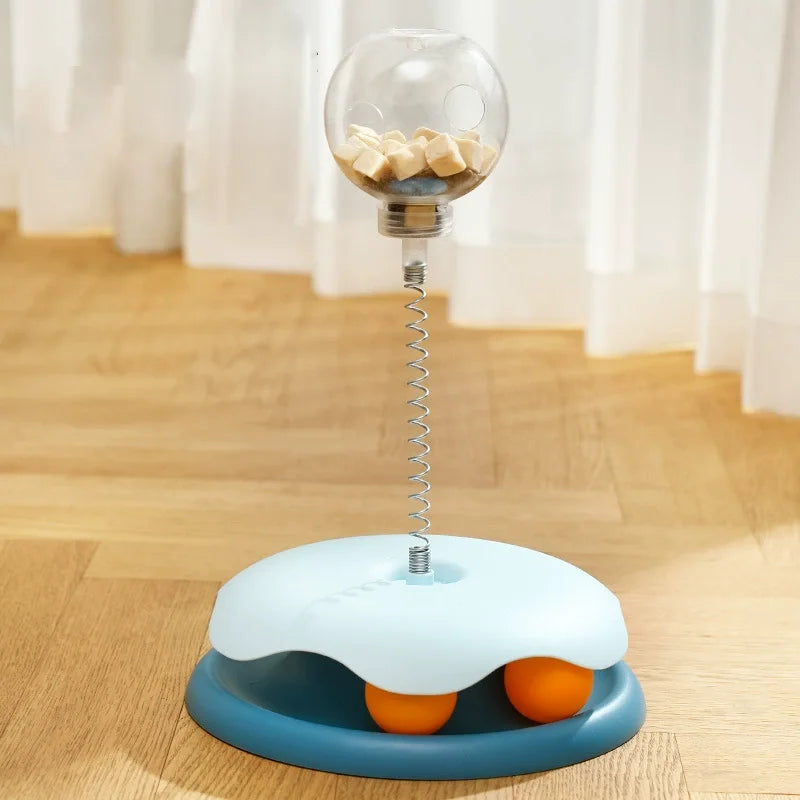 Pet Interactive Leakage Ball - Cat Turntable Toy - Food Dispenser for IQ Training for Dogs and Cats Pet Products Accessories