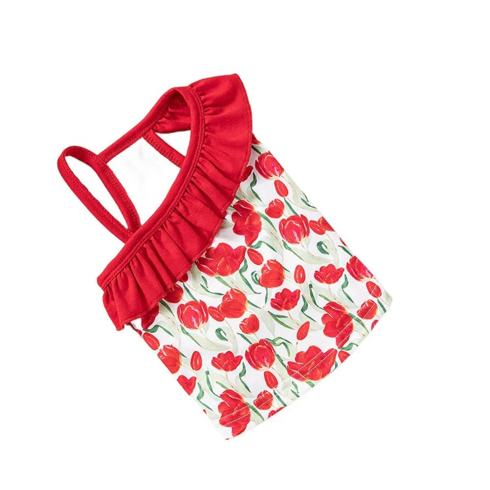 Fashion Cartoon Pattern Pet Summer Clothes Soft Thin Design Cat Suspender Skirt Breathable Pet Princess Dresses Summer