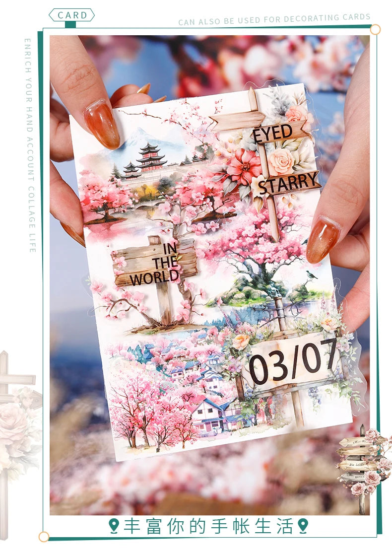 12packs/LOT Travel Guide series cute lovely retro decorative PET sticker