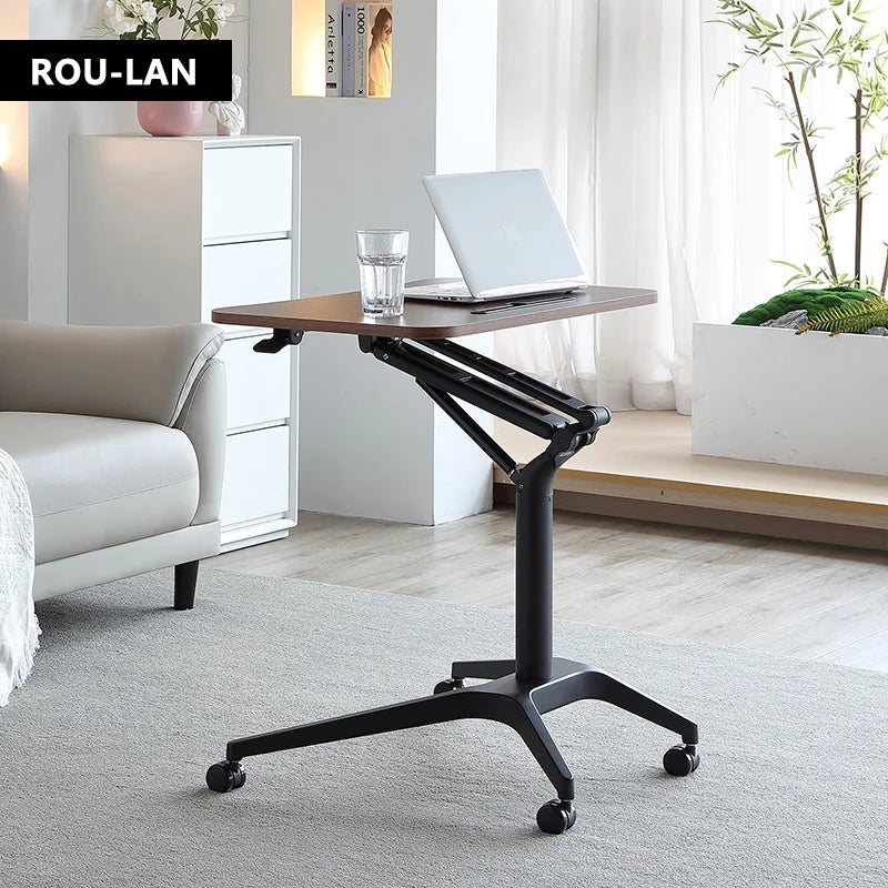 Pneumatic Lifting Table Standing Minimalist Conference Room Podium Table Sofa Bedside Movable Desk Business Classroom Lectern