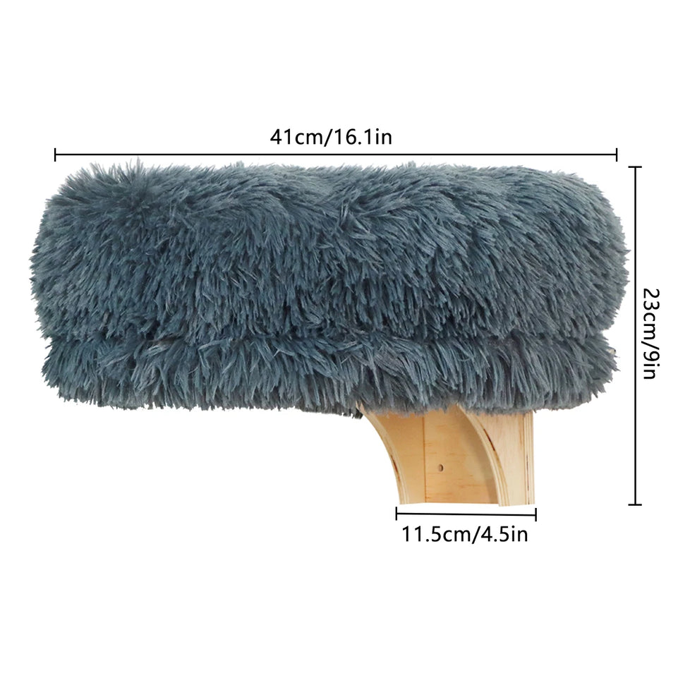 Wall Mounted Wooden Cat Space, Small Pet Bed Cat Furniture, Window Sill Cat Perch with Supports --Made of Quality Hardwoods