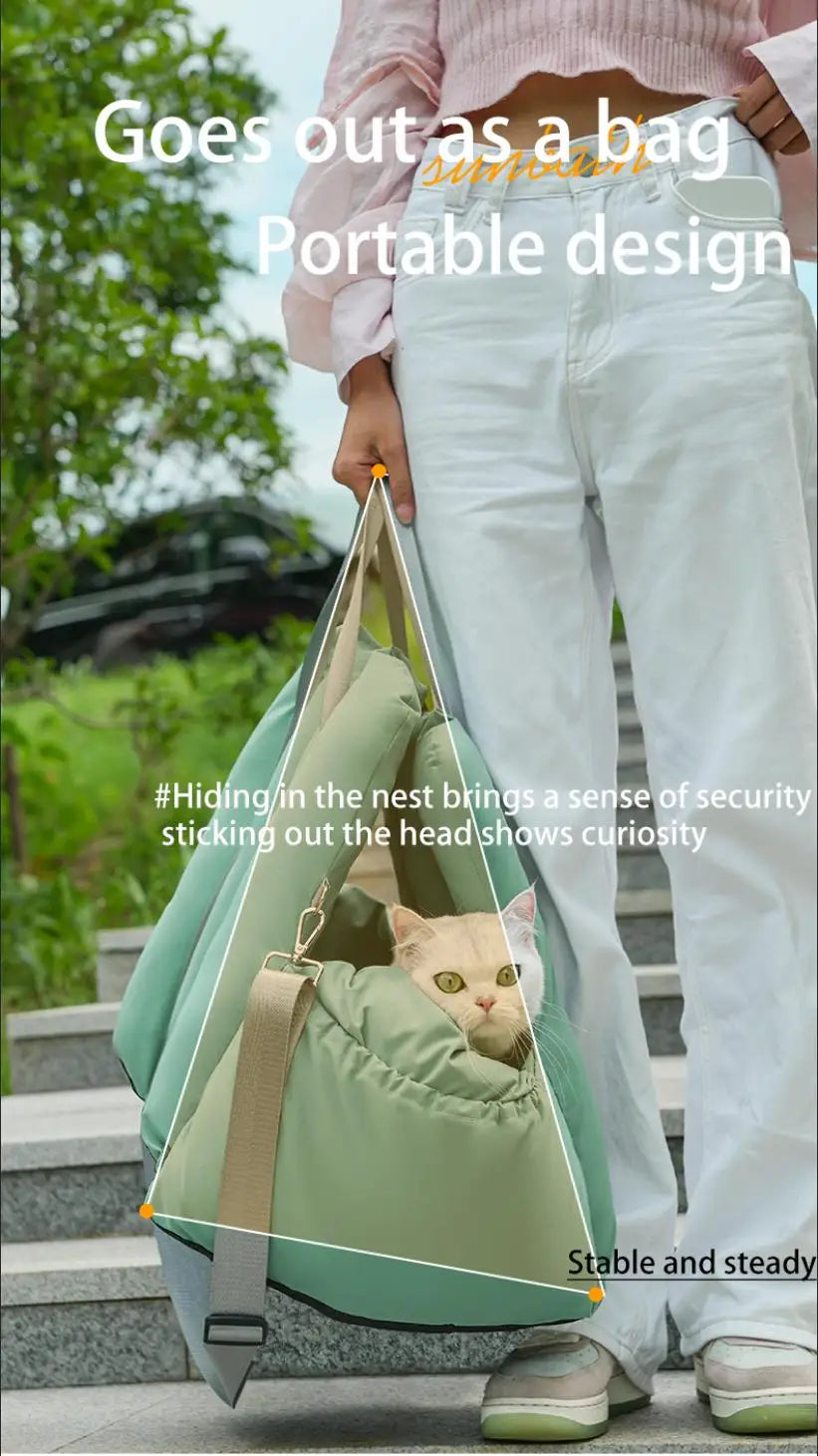 2 in 1 Pet Travel with Dog Car Seat Car Safety for Puppy Cat- Portable Dog Carrier Cat Travel Bags, Durable Cat Carriers & Bags