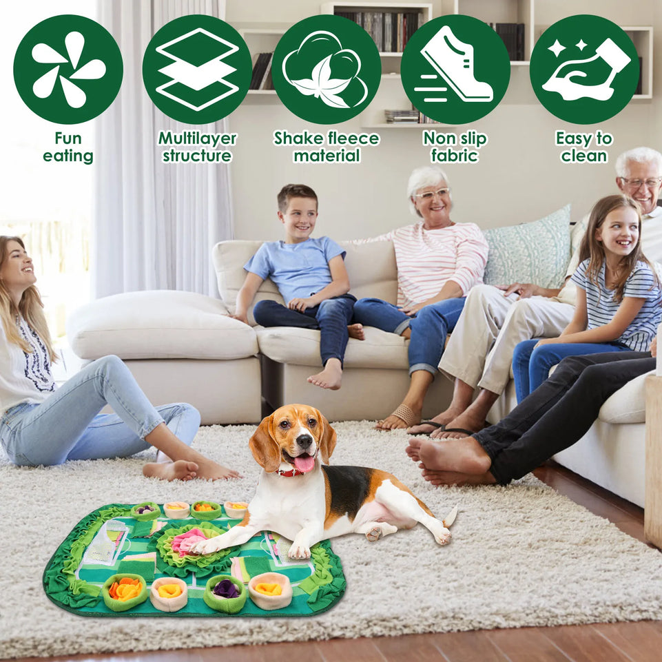 Pet Sniffing Mat Dog Interactive Flower Slow Feeding Training Pad Puzzle Treat for Dogs Cats Rabbits Foraging Skills