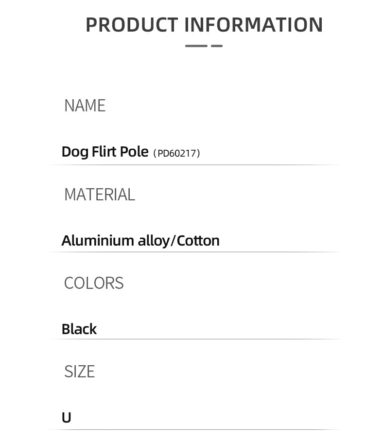 Dog Interactive Flirt Pole Toys Durable Interactive Toy Outdoor Activities Dog Training Toys Pet Supplies Pet Throwing Toy