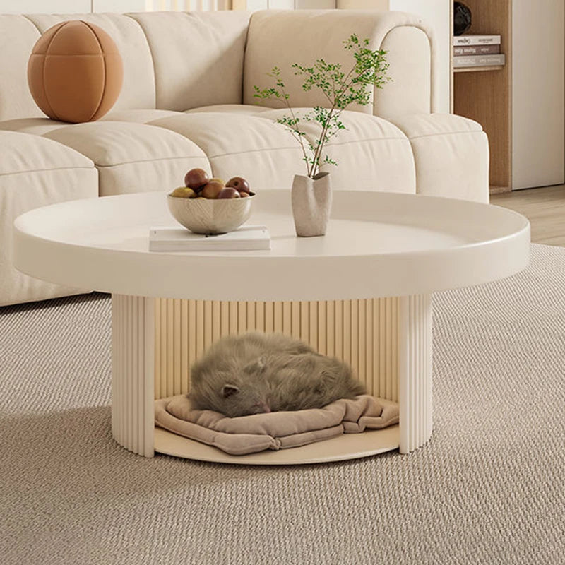 Nordic Circular Coffee Tables Pet Sofa Coffee Tables Tv Cabinet Tea Table Living Room Furniture Tea Table Creative Neat Design
