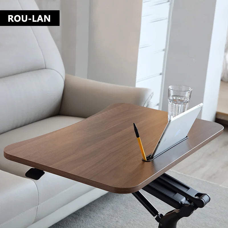 Pneumatic Lifting Table Standing Minimalist Conference Room Podium Table Sofa Bedside Movable Desk Business Classroom Lectern