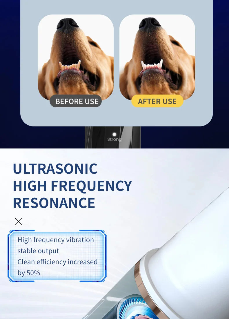 Pet Oral Care Dental Beauty Device Electric Dental Flusher for Dogs Portable Dental Stone Removal Ultrasonic Cleaner