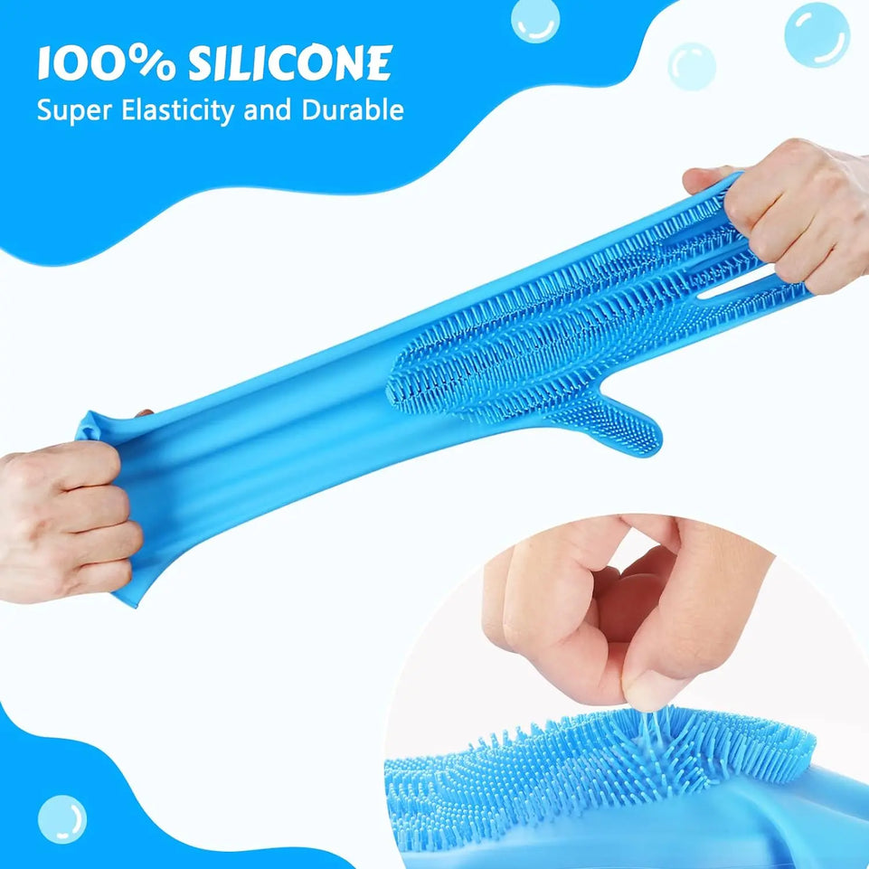 Pet Grooming Gloves Dog Cat Bathing Cleaning Glove Shampoo Scrubber Clean Soft Silicone Hair Removal Glove Hand Skin Protection
