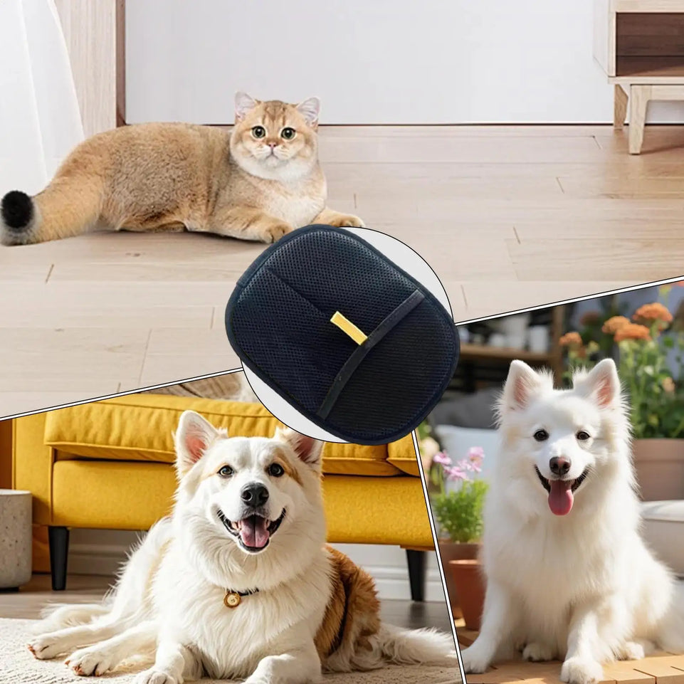 Pet Grooming Gloves Static Removal Gloves Pet Hair Double-Sided Pet Gloves for Washing Deshedding Grooming Versatile Pet Gloves