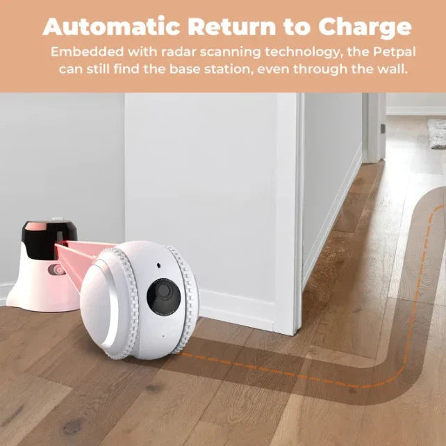 Interactive HD Pet came with Rolling Ball Toy inligent Home monit Featuring las Spot and Pet Movements Pet sounds