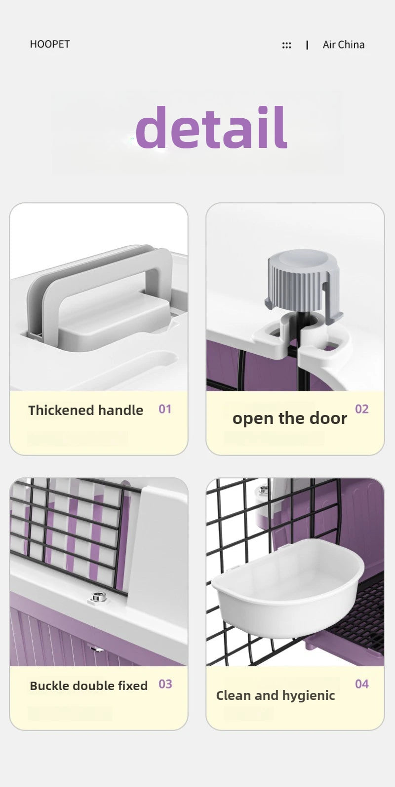 Portable Pet Travel Bag Outdoor Breathable Small Animal Carrying Large Space Cat Dog Travel Box Backpack for Cat Pet Supplies