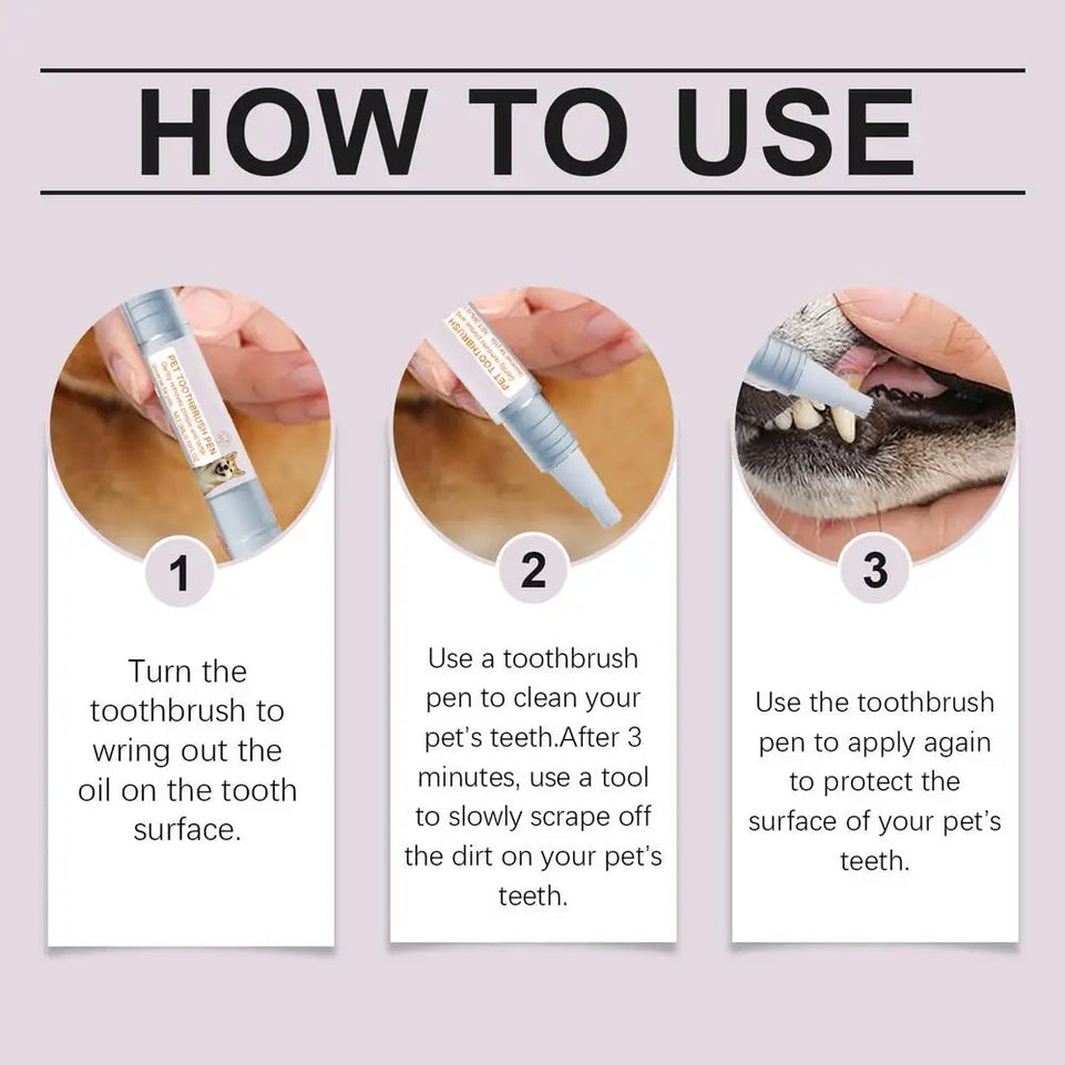 Pet Teeth Cleaning Pen Pet Dental Pen dog Toothbrush Pen Fresh Breath Tooth Whitening Cat Teeth Refreshing Pen pet supplies