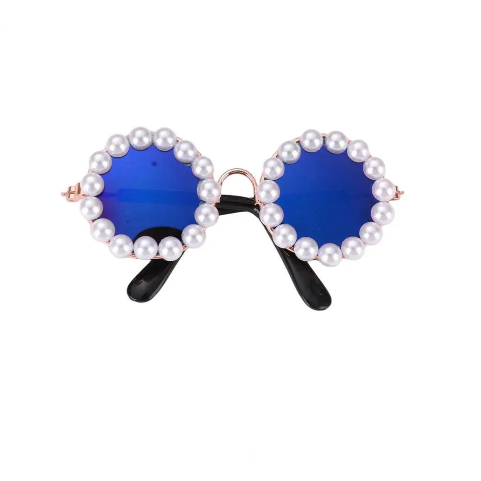 Pet Accessories with Artificial Pearls Pet Glasses Pet Sunglasses with Faux Pearls Decoration for Cats Dogs for Festivals