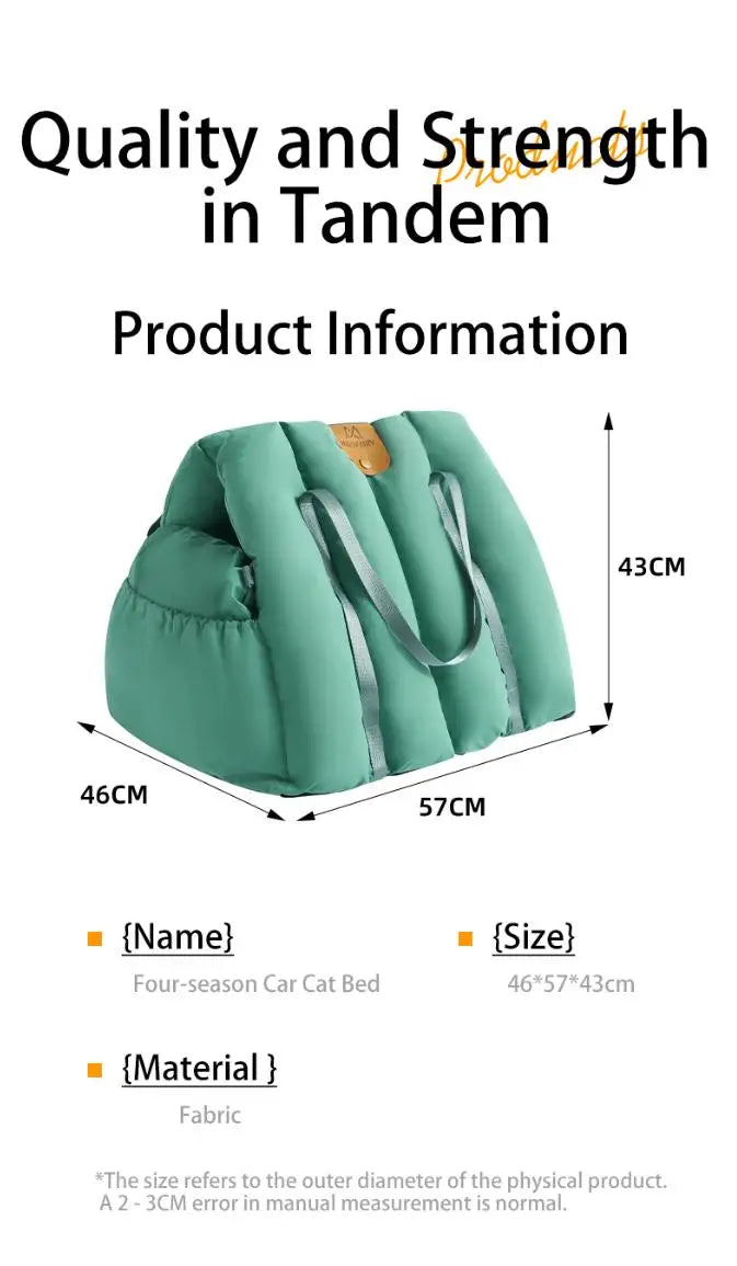 2 in 1 Pet Travel with Dog Car Seat Car Safety for Puppy Cat- Portable Dog Carrier Cat Travel Bags, Durable Cat Carriers & Bags