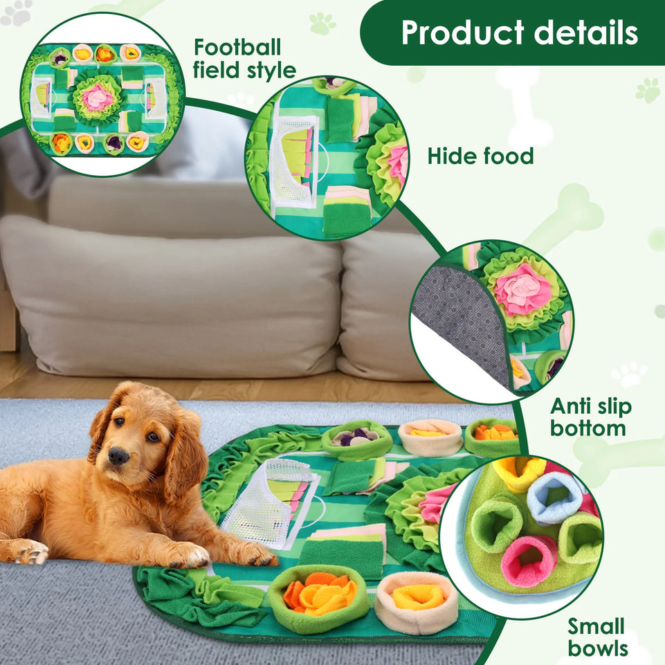 Pet Sniffing Mat Dog Interactive Flower Slow Feeding Training Pad Puzzle Treat for Dogs Cats Rabbits Foraging Skills
