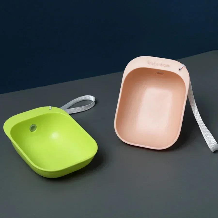 Pet Travel Water Bottle Portable Leakproof Hydration Dispenser with Integrated Drinking Bowl for Outdoor Puppy Walking Hiking