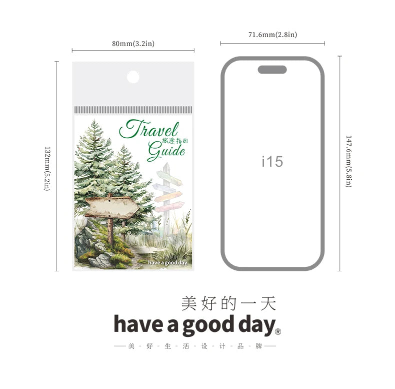 12packs/LOT Travel Guide series cute lovely retro decorative PET sticker