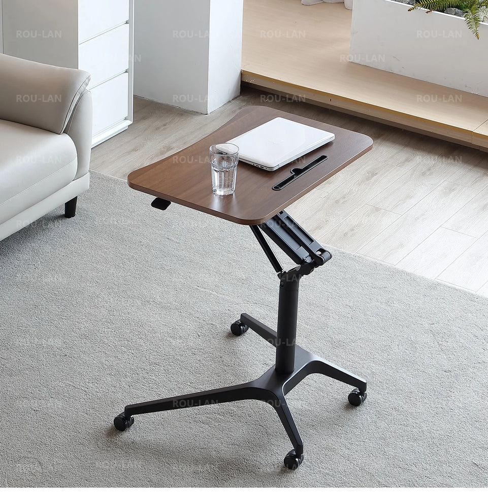 Pneumatic Lifting Table Standing Minimalist Conference Room Podium Table Sofa Bedside Movable Desk Business Classroom Lectern