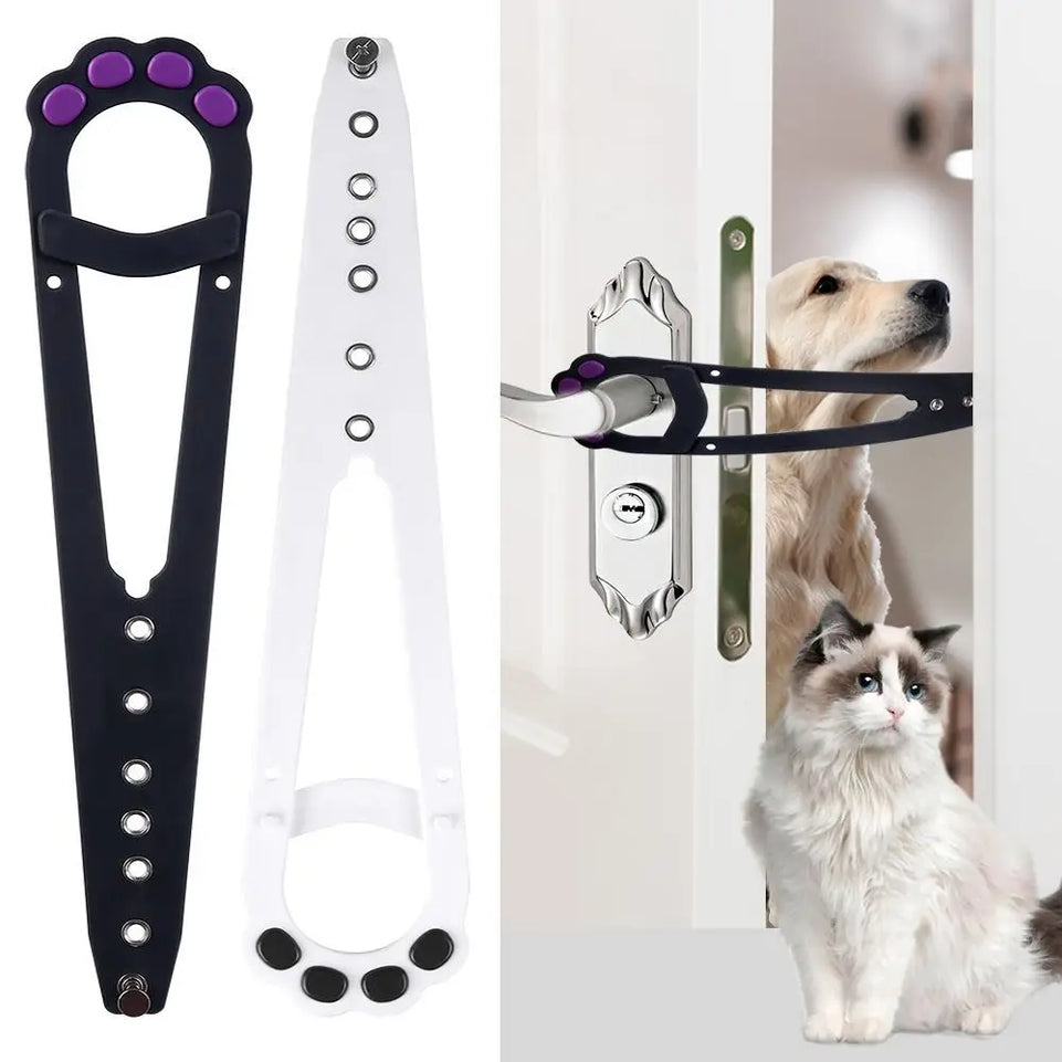 Pet Accessories ABS Cat Door Holder Adjustable Flex Pet Door Closer Dog Door Strap Black Flex-Door Strap Home