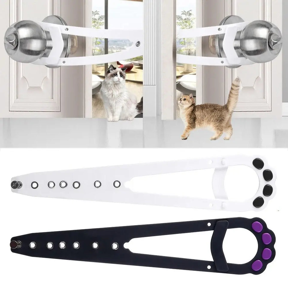 Pet Accessories ABS Cat Door Holder Adjustable Flex Pet Door Closer Dog Door Strap Black Flex-Door Strap Home