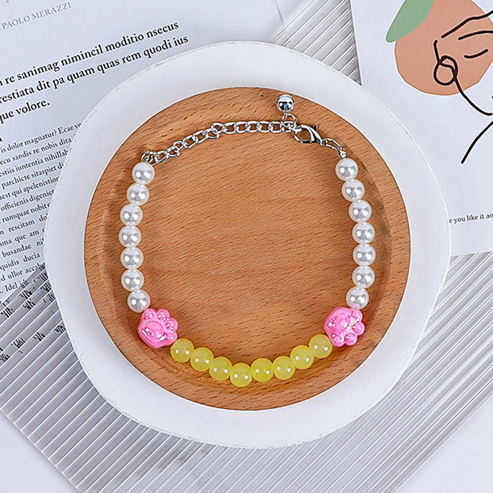 New Pet Accessories Pearl Necklace, Elegant Cute for Cats Small Dogs, Adjustable Safe Kitten Puppy Photo Props, Luxury Party