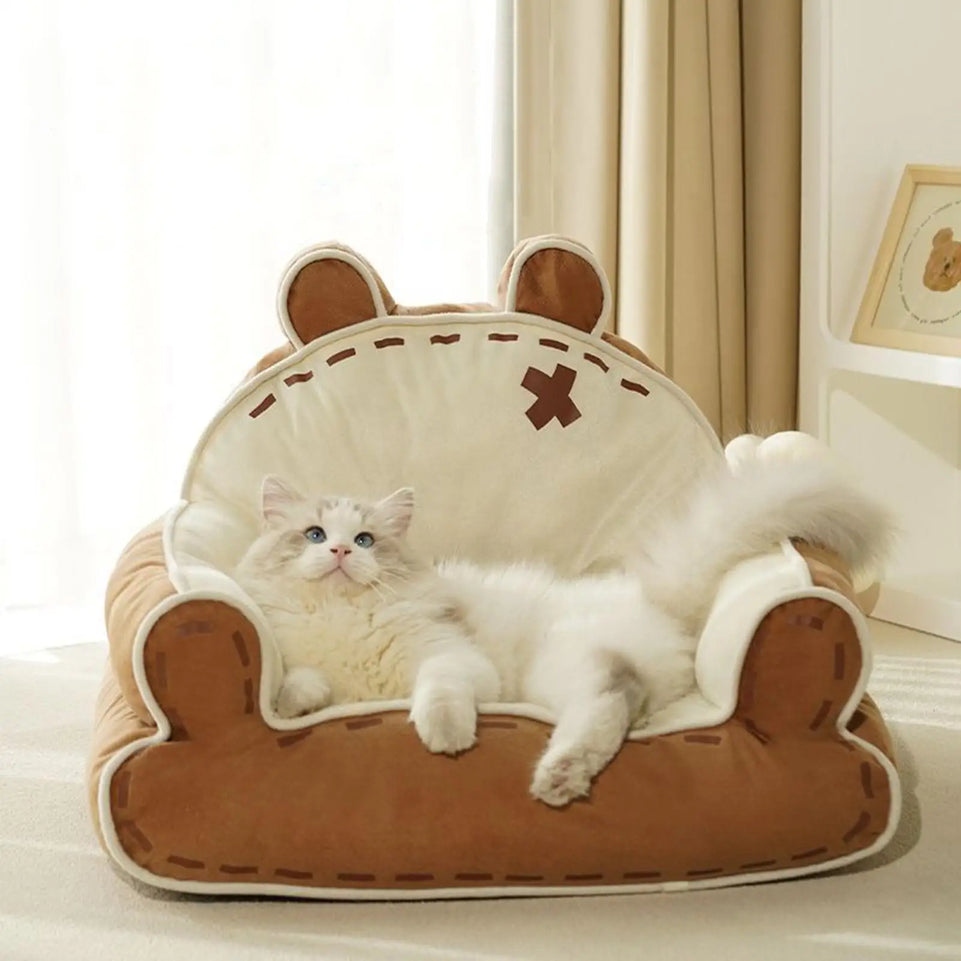 Pet Sofa Playing Fashion Home Decoration Kitten Warm Pet House Dog Sofa Nest Cat Bed for Pet Small Medium Dogs Cats Home Indoor