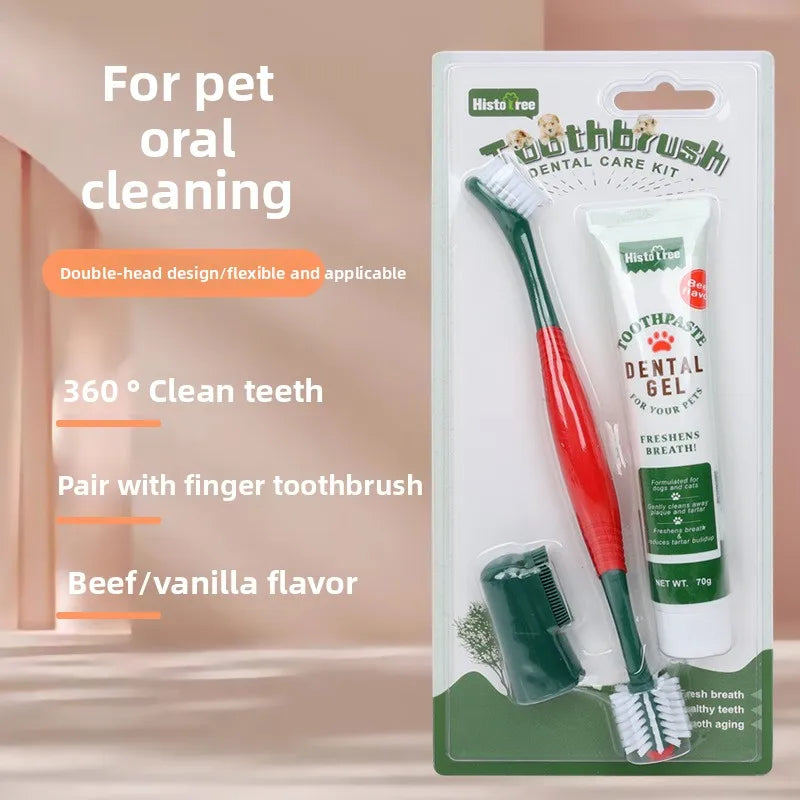 Pet Toothpaste for Dog Cats Beef Flavor Dental Care Gel Breath Freshening Safe Teeth Cleaning Professional Oral Hygiene Solution