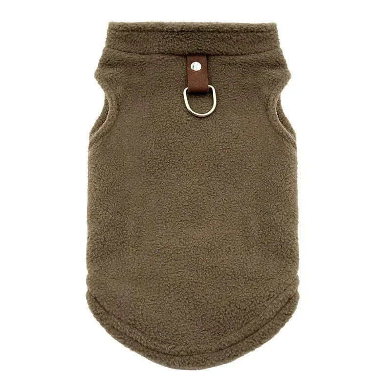 Fashion Dog Clothing Autumn and Winter Small Pet Clothes Thickening Warm Solid Color Two-Feet Hooded Weater Casual Pet Products