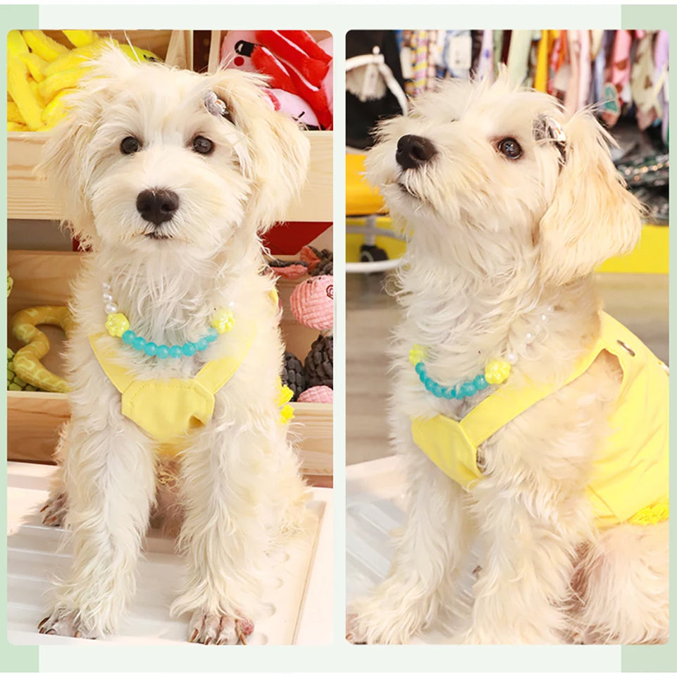 New Pet Accessories Pearl Necklace, Elegant Cute for Cats Small Dogs, Adjustable Safe Kitten Puppy Photo Props, Luxury Party