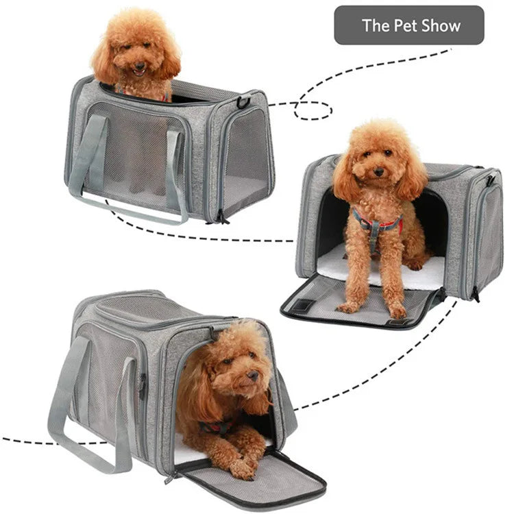Pet Cat Charters Carry Bags Out Portable Large Capacity Pet Supplies Breathable Folding Large Space