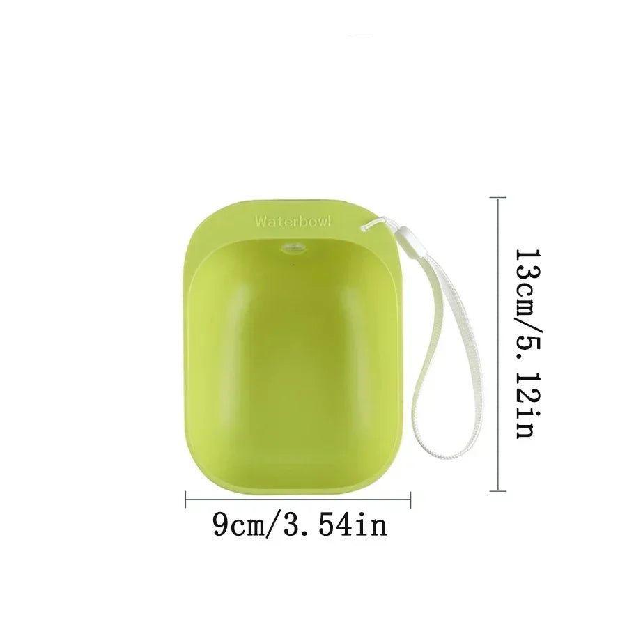 Pet Travel Water Bottle Portable Leakproof Hydration Dispenser with Integrated Drinking Bowl for Outdoor Puppy Walking Hiking