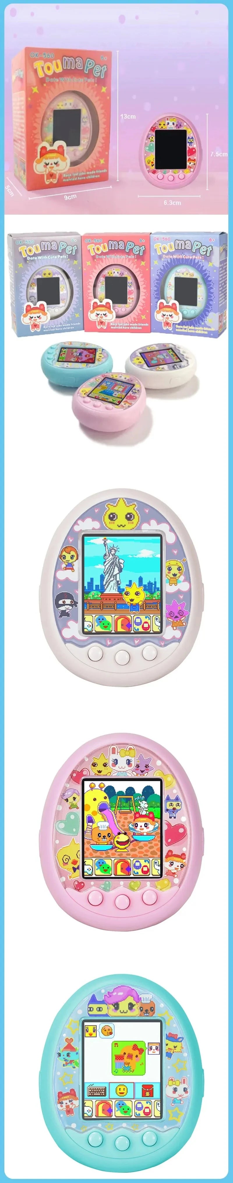 Tamagotchi Electronic Virtual Pet With Color Screen Game Pocket Interactive Virtual Pet Dating Game Machine Kids Game Toys Girls