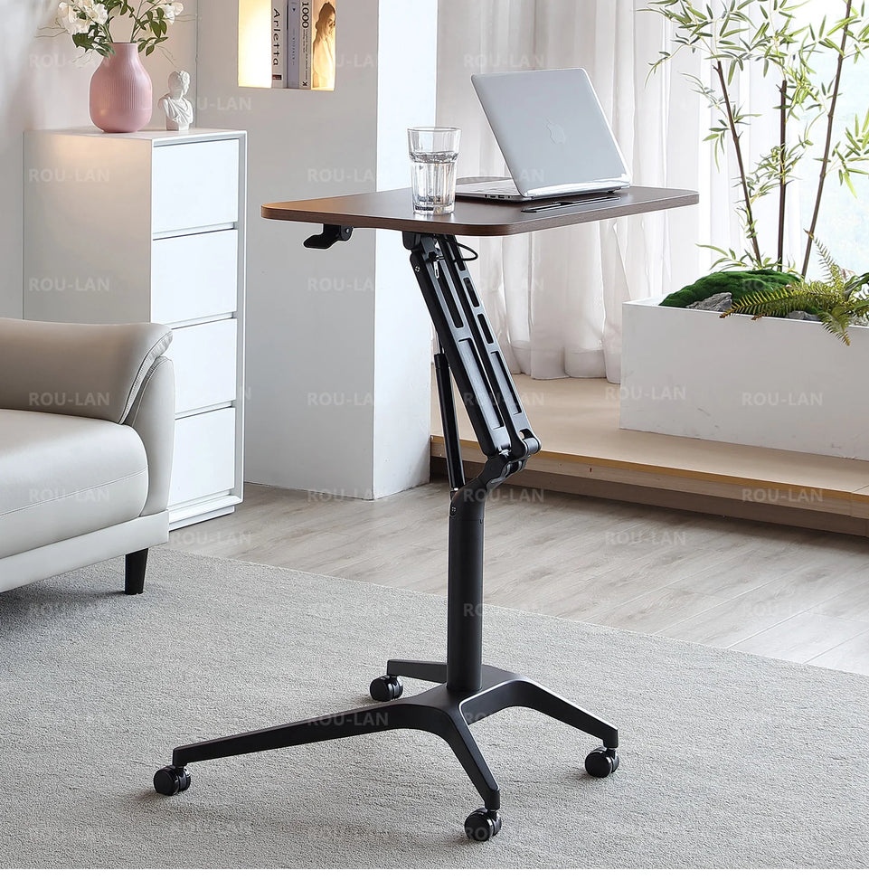 Pneumatic Lifting Table Standing Minimalist Conference Room Podium Table Sofa Bedside Movable Desk Business Classroom Lectern